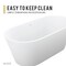 Anzzi Rossetto 5.6 ft. Solid Surface Freestanding Bathtub in Matte White FT-AZ503 - alternate 8